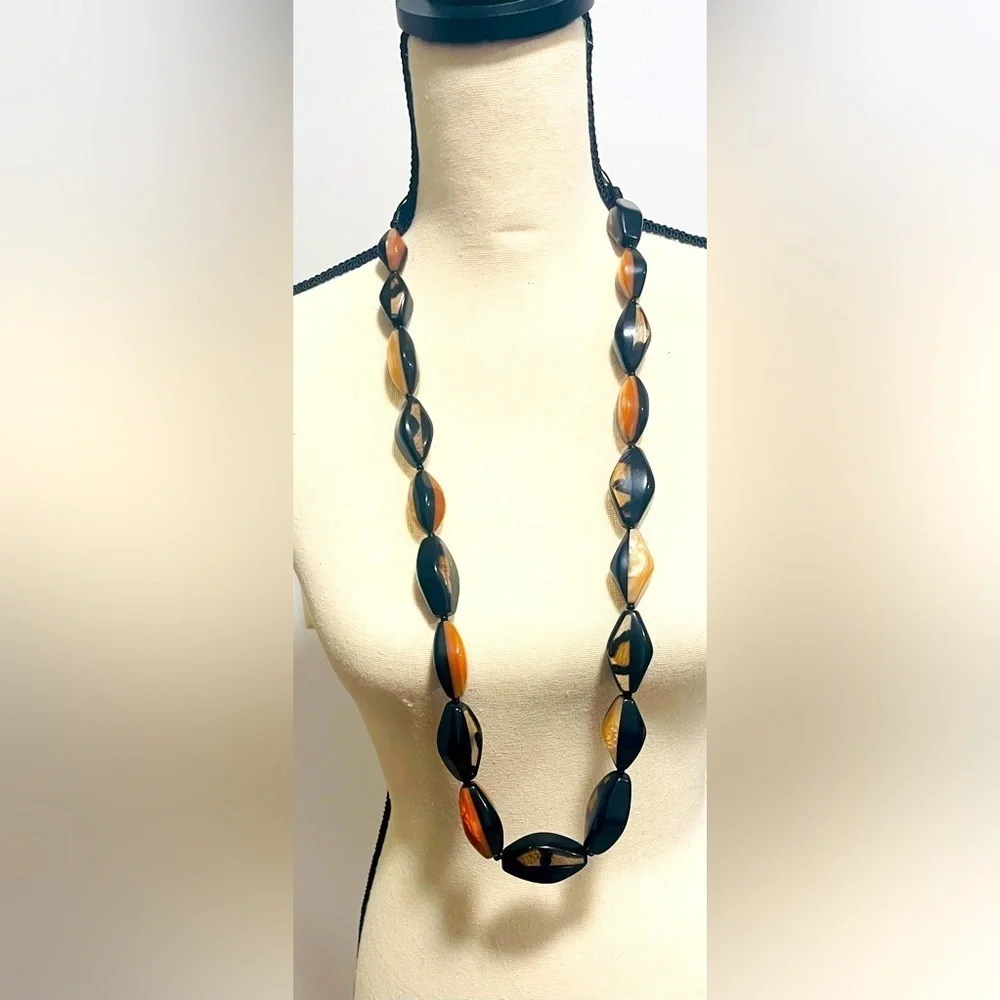 NWT Chico’s Animal Print Hair Calf Necklace